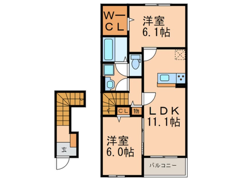 間取図 フォルトゥ－ナ