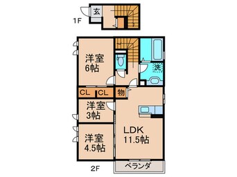 間取図 プティ　シャンｳﾞｪール