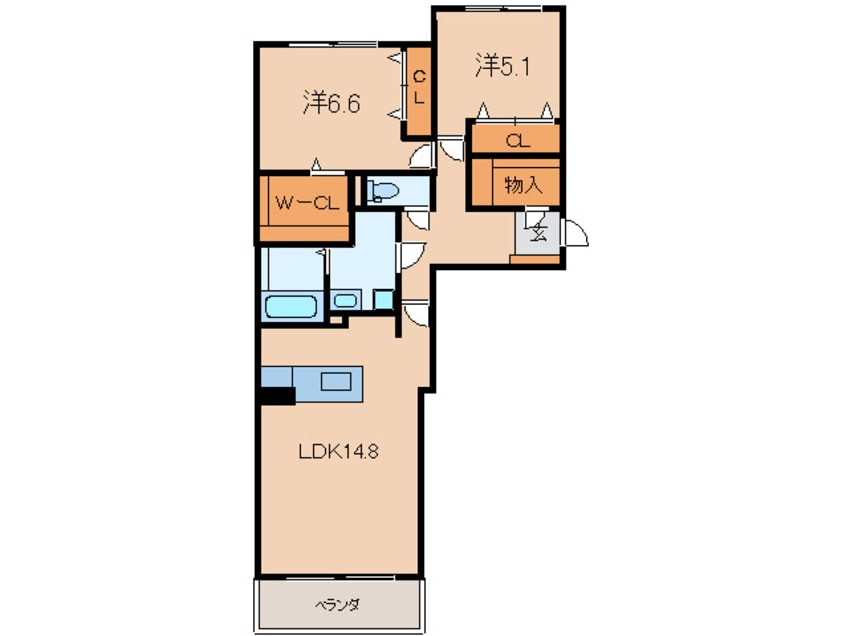 間取図 ヴィラダンク上到津