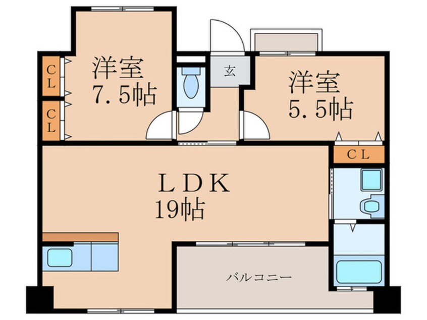 間取図 Ｊ5.stage.1