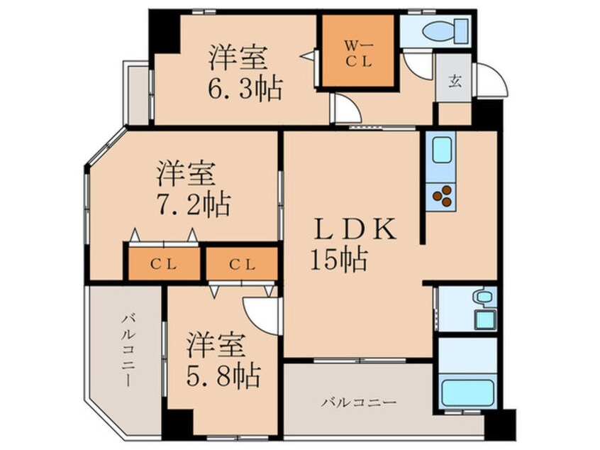 間取図 Ｊ5.stage.1