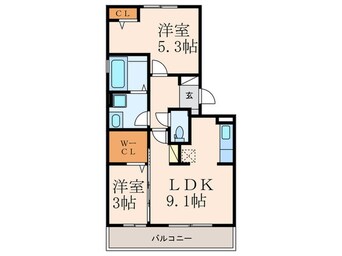 間取図 カ－サ竪林