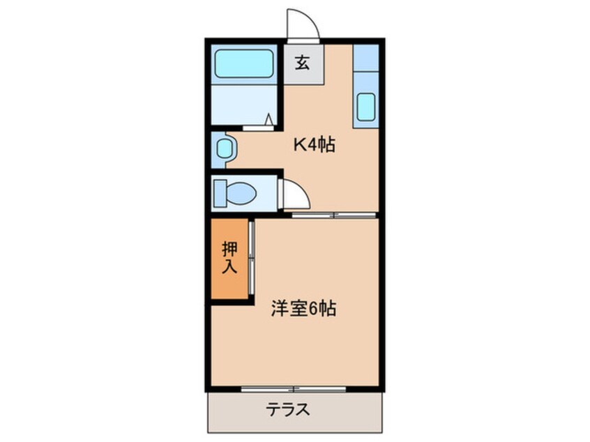 間取図 コーポ虹Ｃ