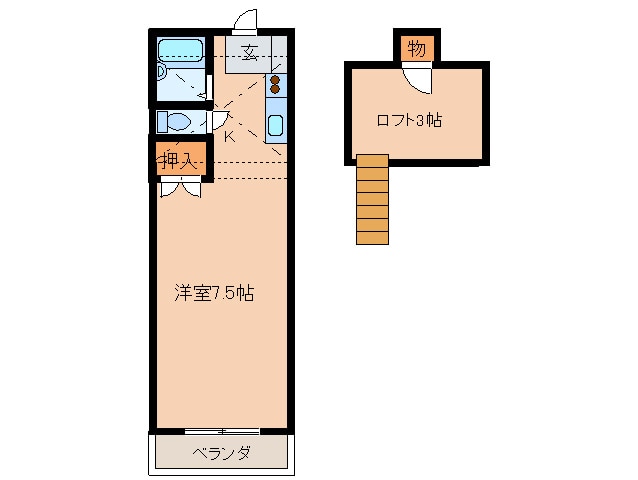 間取り図 シャトレ隈３