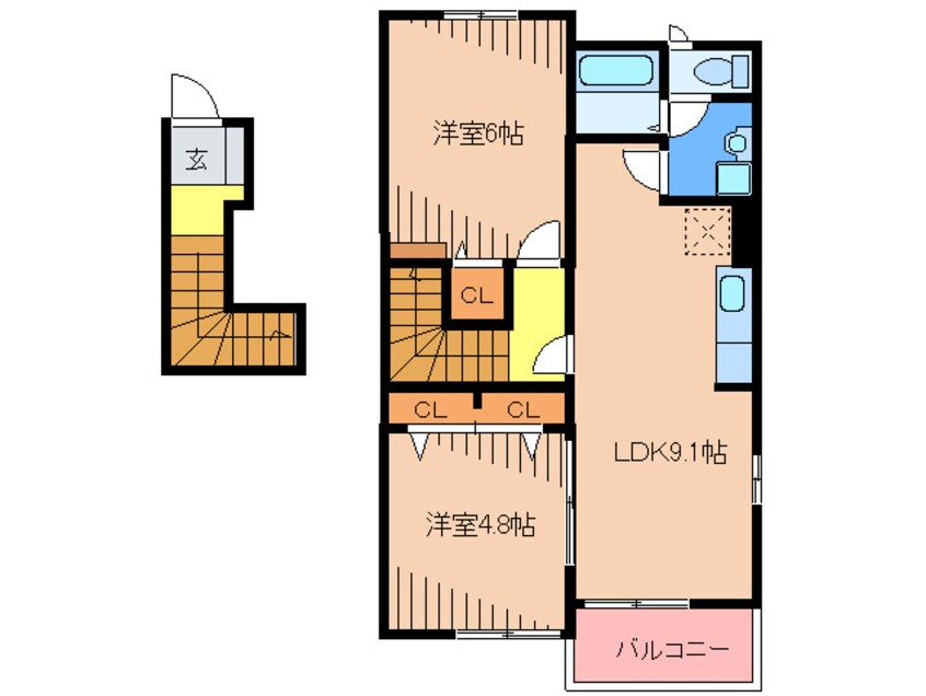 間取図 カルム・ヴィラⅡ