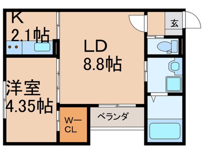 間取図 BRAVE　BASE　久留米東Ｂ棟