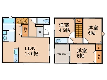 間取図 カーサグランデB棟