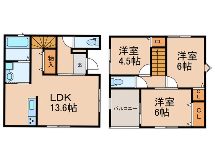 間取図 カーサグランデB棟