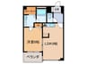 日吉壱番館 1LDKの間取り