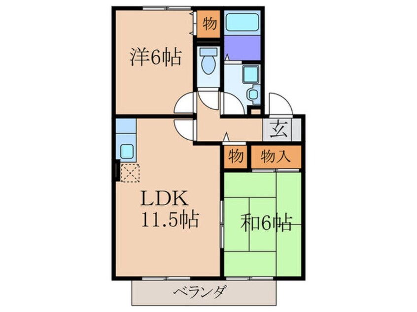 間取図 グランドソレ－ユ