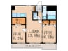 カーサ宮ノ前Ⅱ 2LDKの間取り