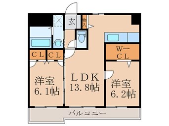 間取図 カーサ宮ノ前Ⅱ