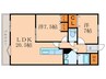 レイ・ブリック若園 2LDKの間取り
