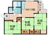 市瀬ビル 3DKの間取り