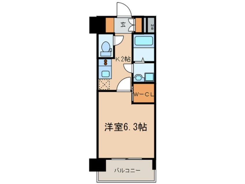 間取図 エンクレスト天神ＭＥＲＳ(202)