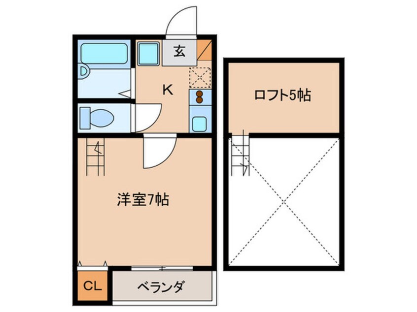 間取図 ウエストガ－デン福大