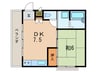 フラワーマンション 1DKの間取り