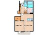 D-room彩都ピア 1LDKの間取り