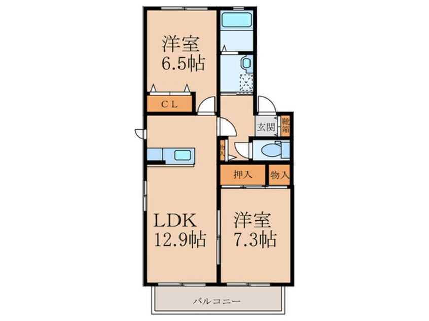 間取図 ビブレ田原 Ａ