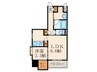 アミュゼ城野 1LDKの間取り