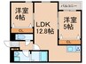 仮)高宮３丁目AP 2LDKの間取り