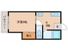 ﾌﾞﾙｰﾙｰﾌ 1Kの間取り