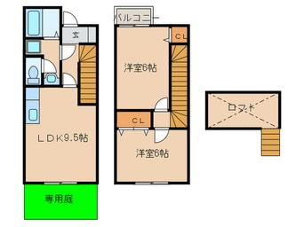 間取図 パストラルコート田隈 Ｄ棟