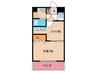 ARTHU-WIN.D.赤間 1DKの間取り