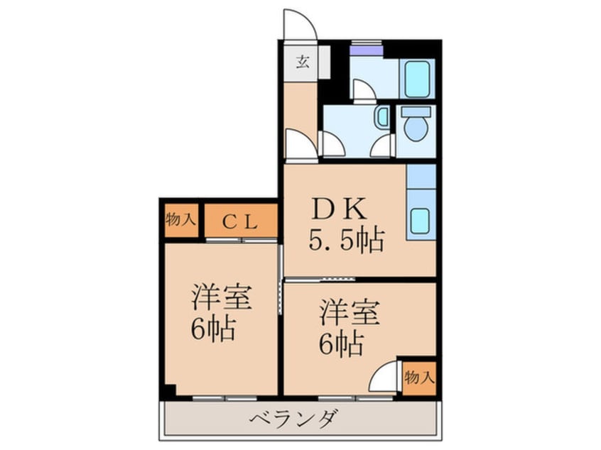 間取図 龍宝第ニハイツ