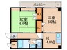 アーバンモール21平之町 2Kの間取り
