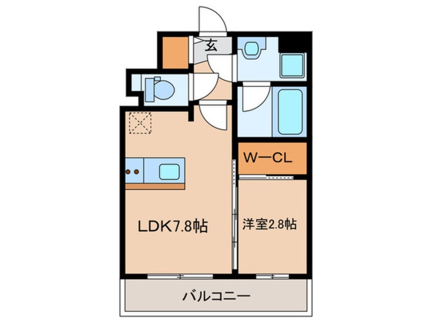 間取図 ｸﾞﾗﾝﾌｫｰﾚﾌﾟﾗｲﾑ千早（７０３）
