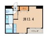 ベルベデール大門 1Rの間取り