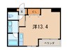 ベルベデール大門 1Rの間取り