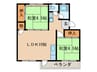 タカタメイゾン 2LDKの間取り