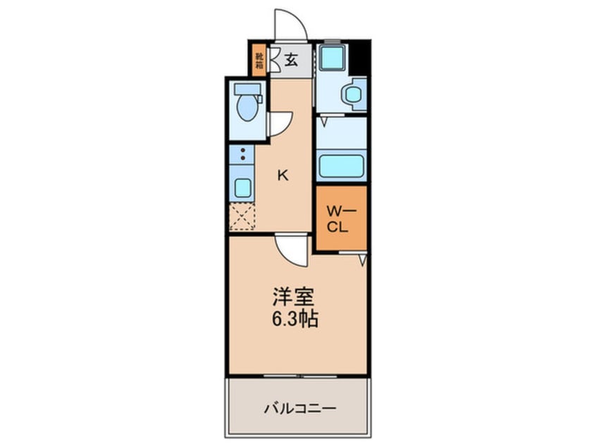 間取図 仮) ｸﾞﾛｰｽ二日市中央ﾚｼﾞﾃﾞﾝｽ