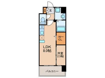 間取図 仮) ｸﾞﾛｰｽ二日市中央ﾚｼﾞﾃﾞﾝｽ
