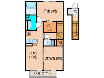 間取図 トレス中間壱番館