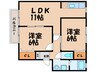 エスポワール 2LDKの間取り