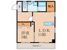 フェリーチェマスヤ 1LDKの間取り
