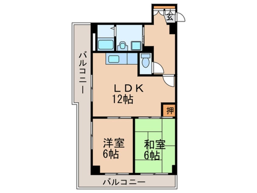 間取図 マイナミハイツⅡ