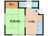 ハイツ千峰 1Kの間取り