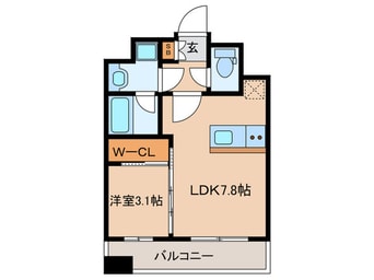 間取図 ｸﾞﾗﾝﾌｫｰﾚﾌﾟﾗｲﾑ千早（５０４）