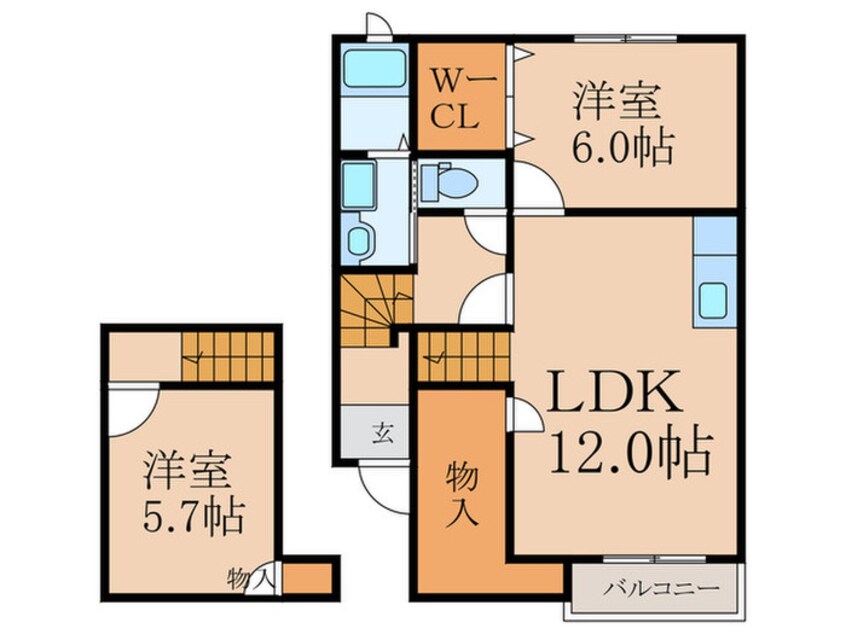 間取図 エスポワ－ル高野Ａ棟