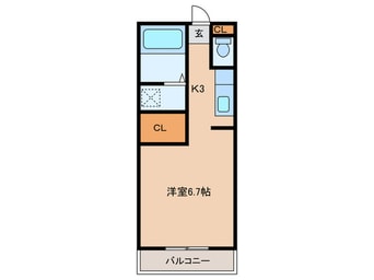 間取図 パーソネージュ冷水Ａ
