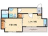 エフパルク県庁前 1LDKの間取り