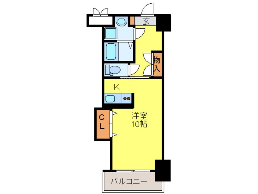 間取図 ロイヤル渡辺通Ⅱ８８
