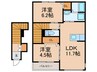 シャン・ドゥ・ポワロ 2LDKの間取り