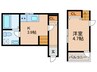 アハイブ箱崎駅前 1Kの間取り