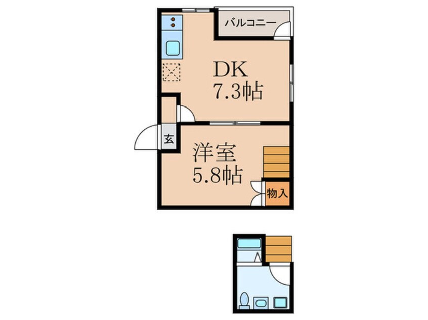 間取図 アハイブ箱崎駅前