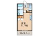 パークアクシス博多駅南 1Rの間取り